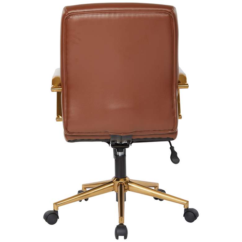 Image 5 Baldwin Saddle Mid-Back Adjustable Swivel Office Chair more views