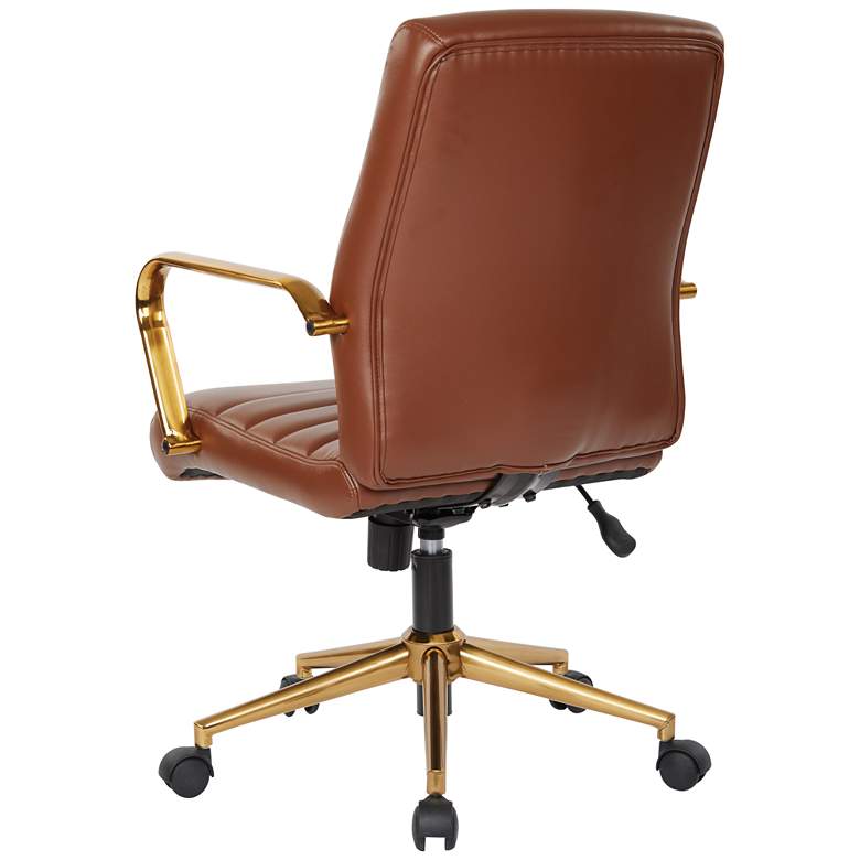 Image 6 Baldwin Saddle Mid-Back Adjustable Swivel Office Chair more views
