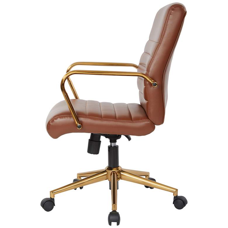 Image 7 Baldwin Saddle Mid-Back Adjustable Swivel Office Chair more views