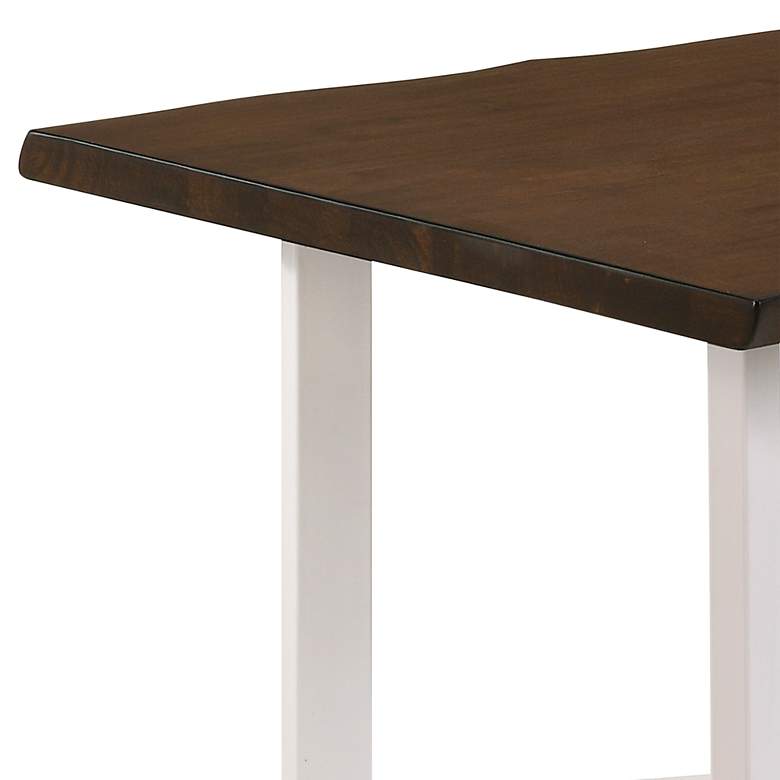 Image 4 Baletto 47 1/4" Wide Oak Wood White Metal Coffee Table more views