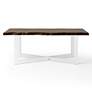 Baletto 47 1/4" Wide Oak Wood White Metal Coffee Table in scene