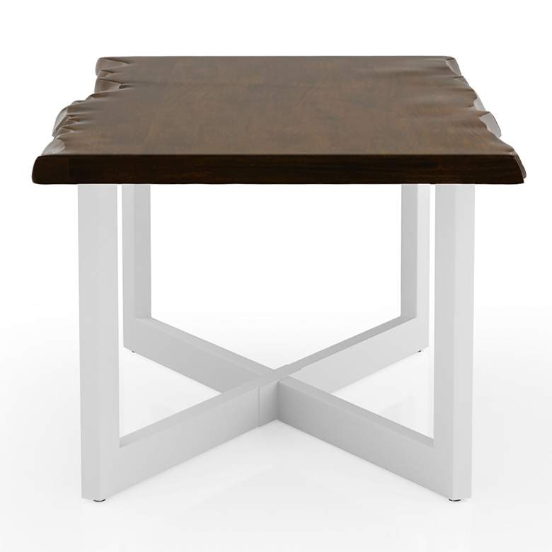 Image 7 Baletto 47 1/4" Wide Oak Wood White Metal Coffee Table more views