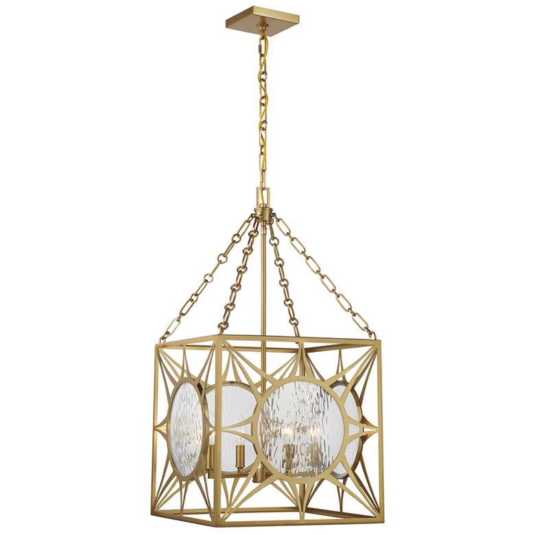 Image 1 Balfour 4-Light Pendant in Warm Brass