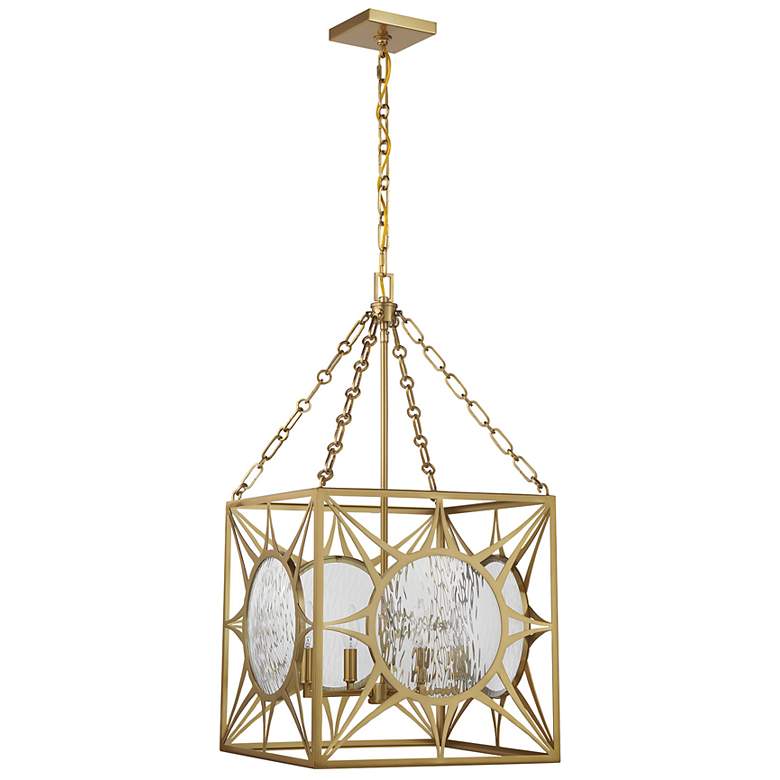 Image 2 Balfour 4-Light Pendant in Warm Brass more views