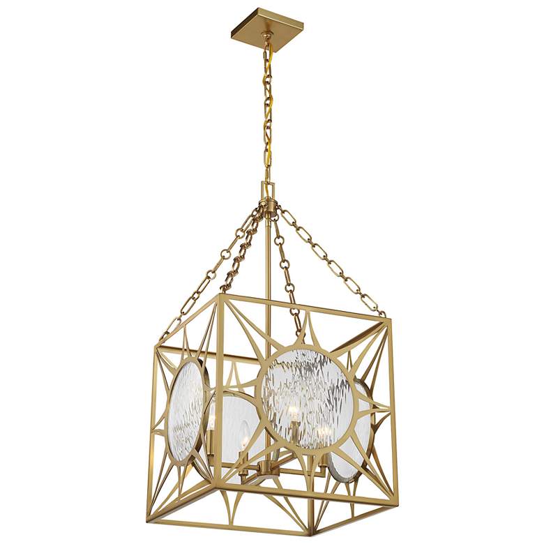 Image 3 Balfour 4-Light Pendant in Warm Brass more views
