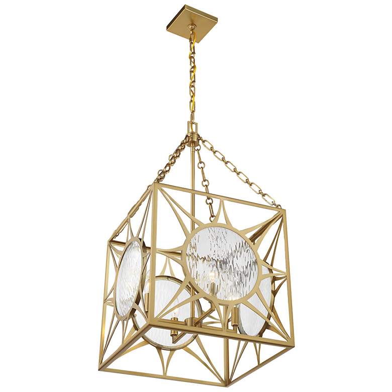 Image 4 Balfour 4-Light Pendant in Warm Brass more views