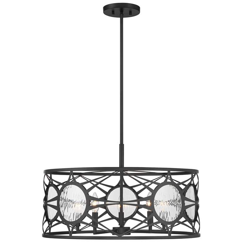 Image 1 Balfour 5-Light Convertible Semi-Flush or Pendant in Matte Black