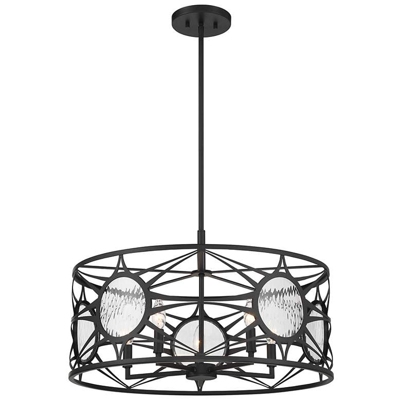 Image 3 Balfour 5-Light Convertible Semi-Flush or Pendant in Matte Black more views