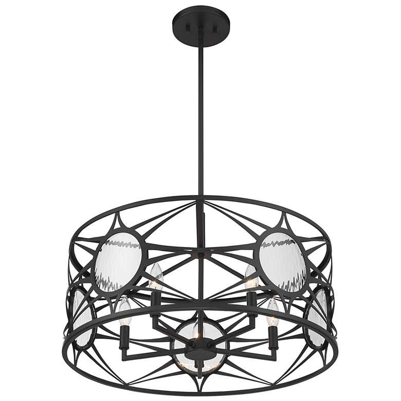 Image 4 Balfour 5-Light Convertible Semi-Flush or Pendant in Matte Black more views