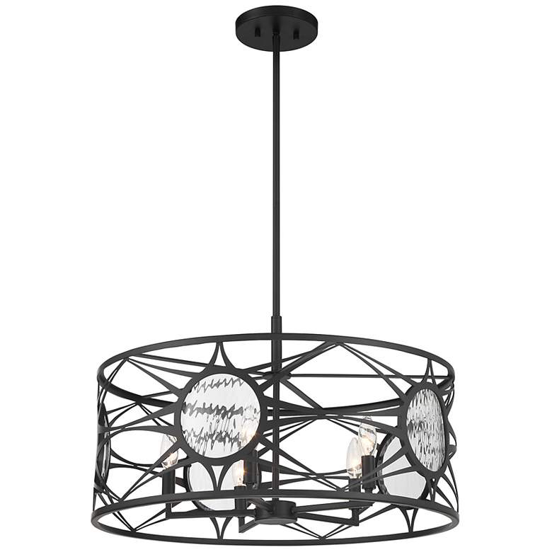 Image 5 Balfour 5-Light Convertible Semi-Flush or Pendant in Matte Black more views