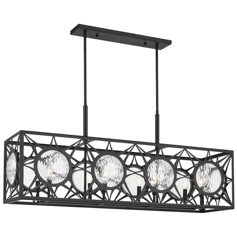 Image 1 Balfour 8-Light Linear Chandelier in Matte Black