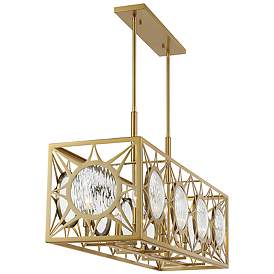 Image5 of Balfour 8-Light Linear Chandelier in Warm Brass more views