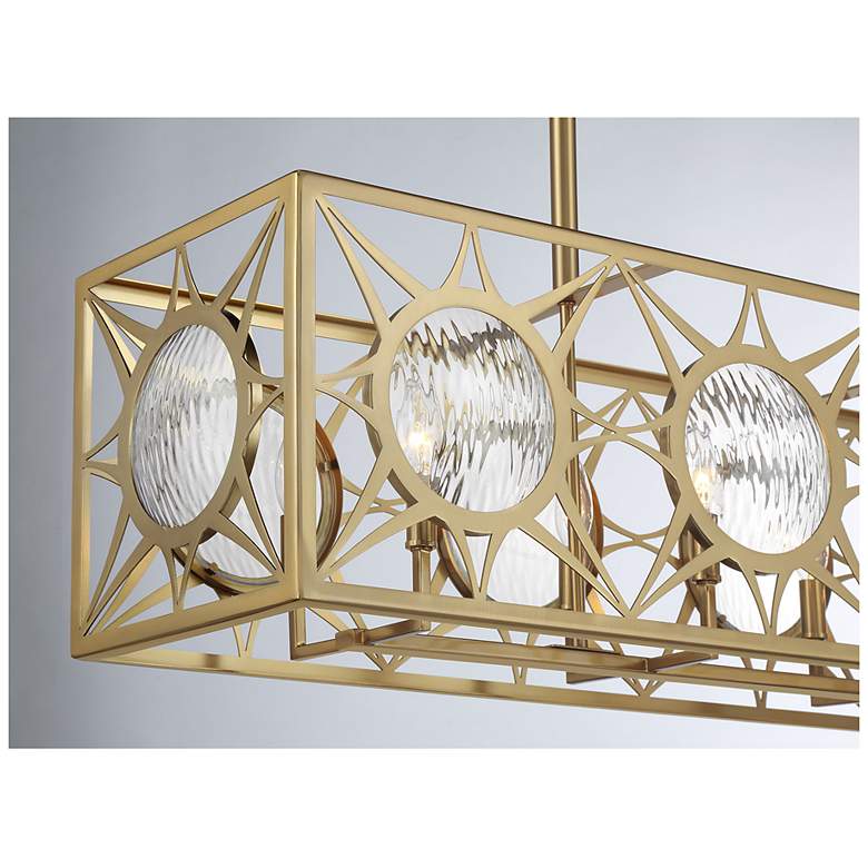 Image 7 Balfour 8-Light Linear Chandelier in Warm Brass more views