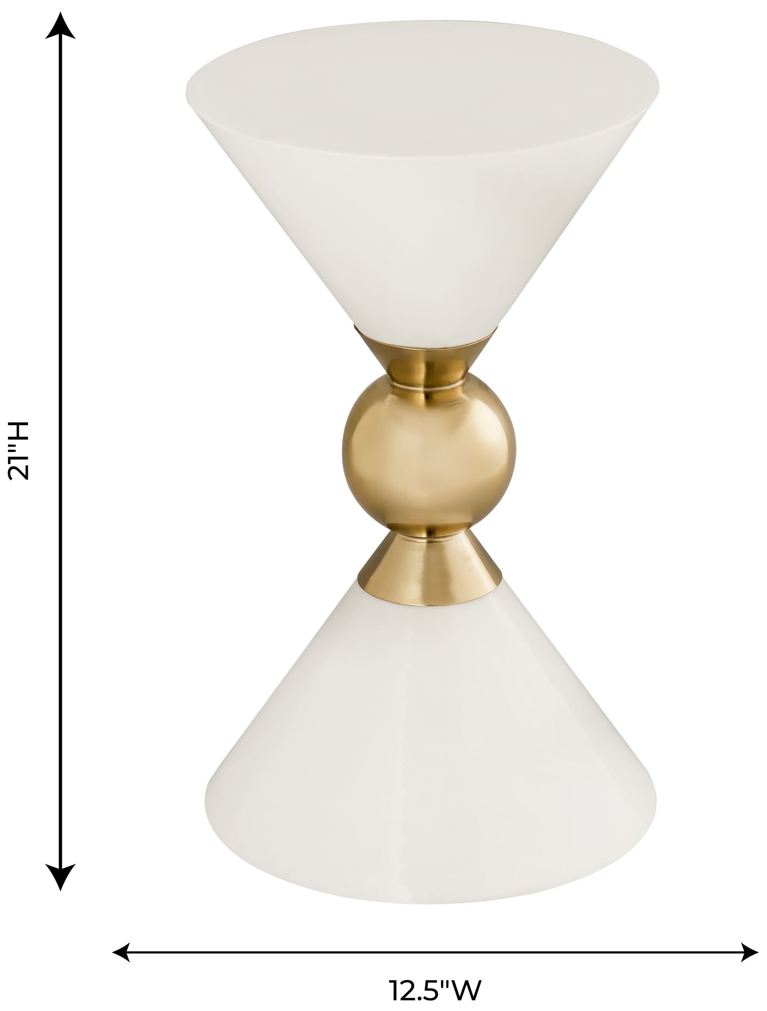Image 5 Balhi White Side Table more views