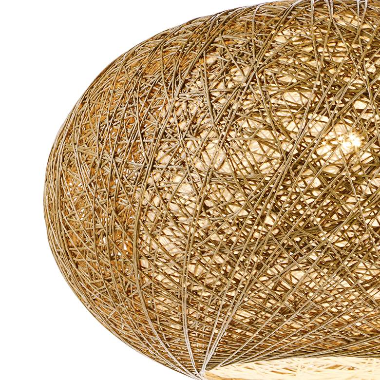 Image 3 Bali 10 inch High Natural Woven Hemp Twine Outdoor Hanging Light more views