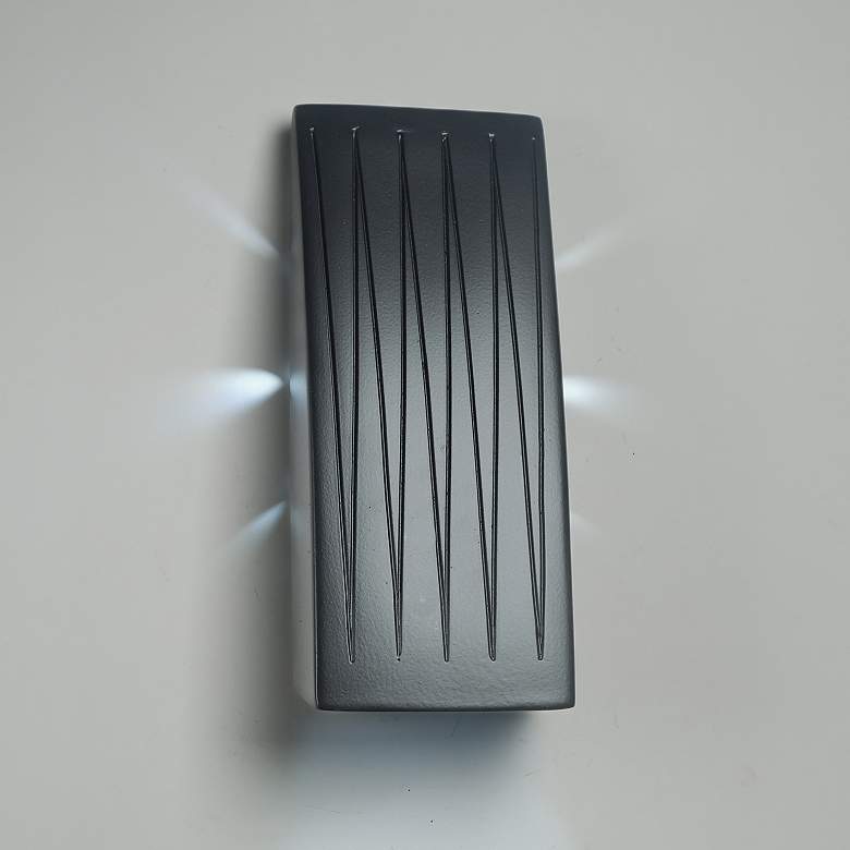 Image 1 Bali-13.25-inch-high-ceramic-black-up/down-LED-outdoor-wall-light