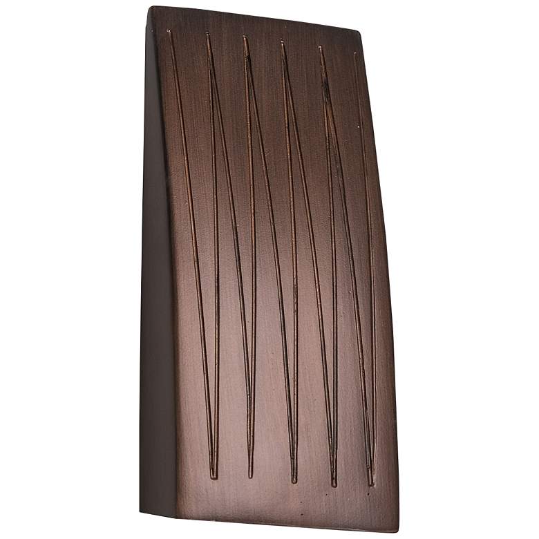 Image 2 Bali 13 1/4" High Rubbed Copper LED Outdoor Wall Light
