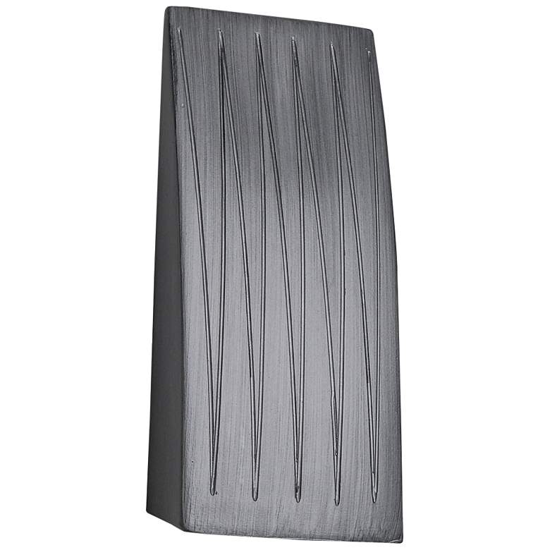 Image 2 Bali 13 1/4" High Rubbed Pewter LED Outdoor Wall Light