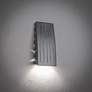 Bali 13 1/4" High Rubbed Pewter LED Outdoor Wall Light