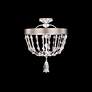 Thumbnail2 of Bali 16" Wide Antique Silver Clear Crystal 1-Lt Semi-Flush Mt more views