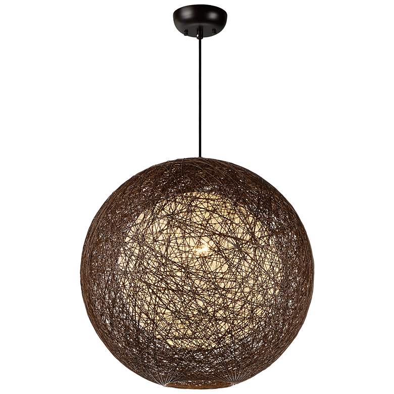 Image 2 Bali 26 3/4" High Chocolate Hemp Twine Outdoor Hanging Light