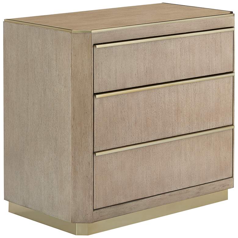 Image 1 Bali 32 inch Wide Light Wheat 3-Drawer Accent Chest