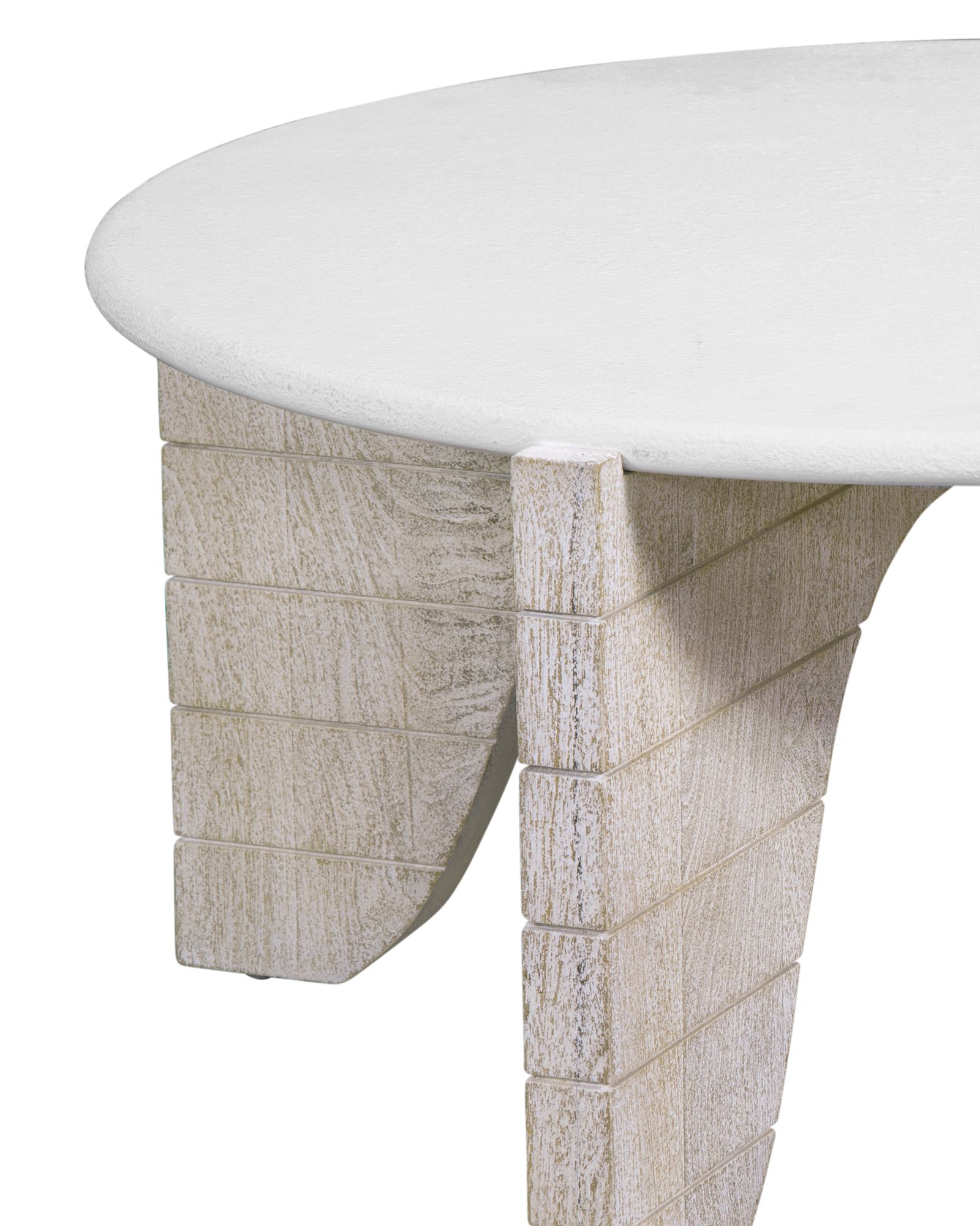 Image 3 Bali 38" Wide White Wash Mango Wood Round Cocktail Table more views