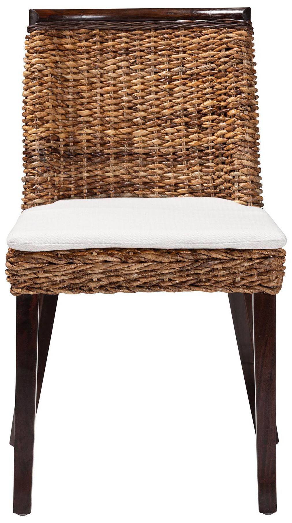 Image 3 bali & pari Abbas Bohemian Seagrass and Dark Brown Wood Dining Chair more views