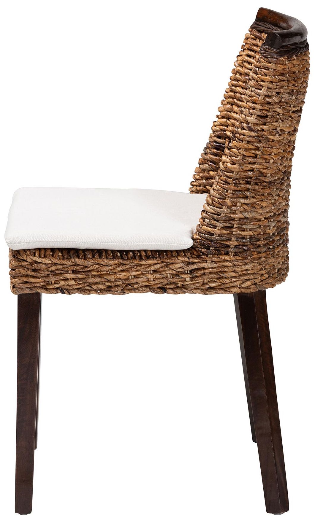 Image 4 bali & pari Abbas Bohemian Seagrass and Dark Brown Wood Dining Chair more views