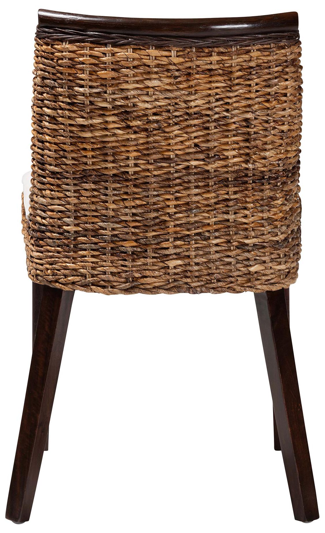 Image 5 bali & pari Abbas Bohemian Seagrass and Dark Brown Wood Dining Chair more views