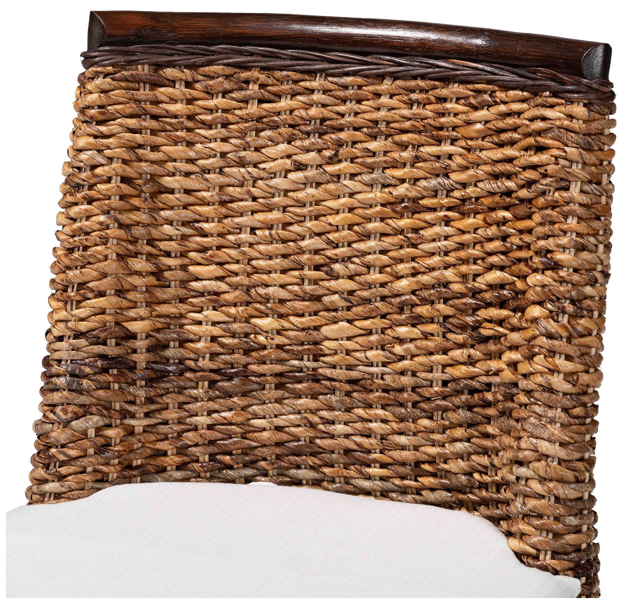 Image 6 bali & pari Abbas Bohemian Seagrass and Dark Brown Wood Dining Chair more views