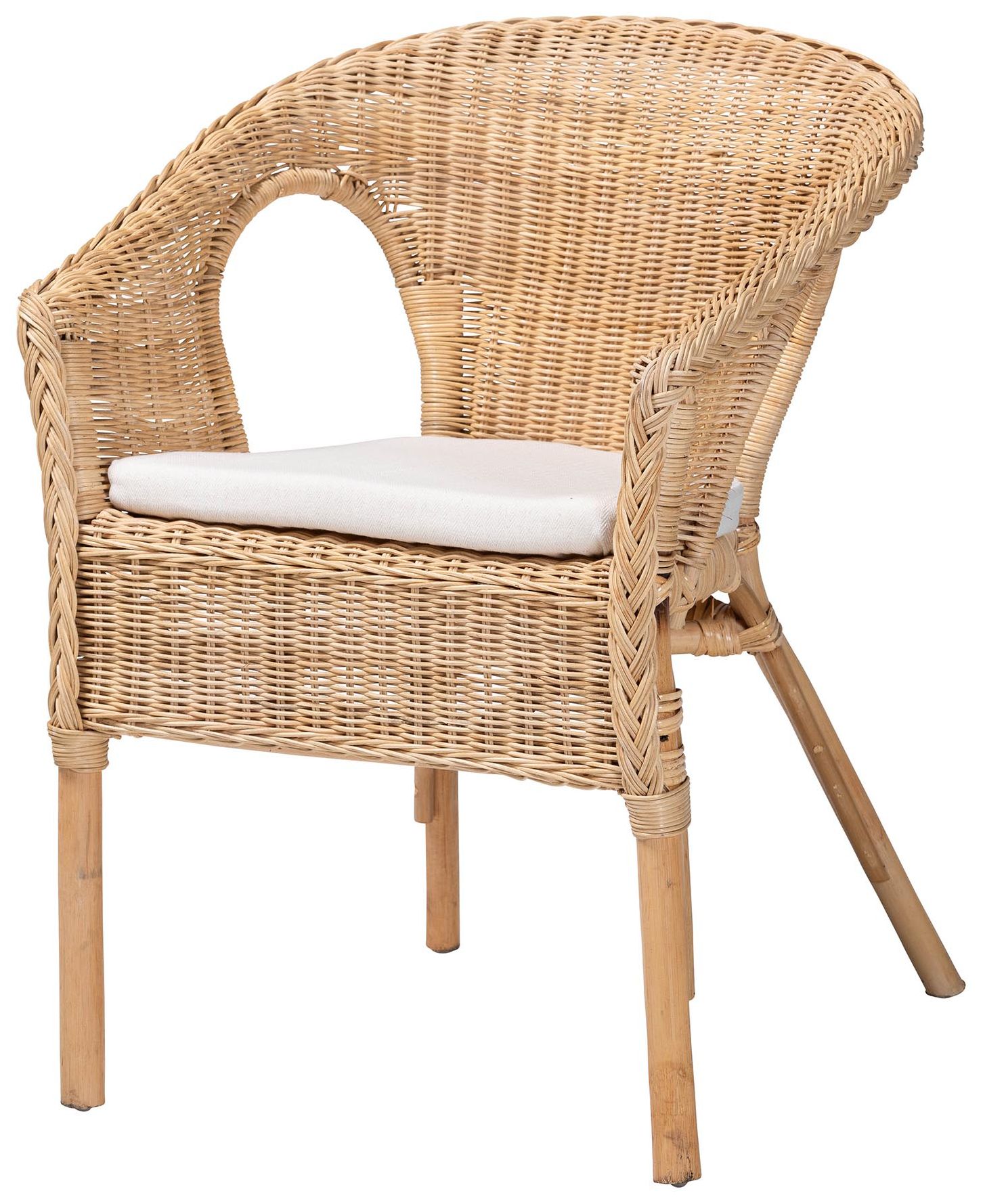 Image 2 bali & pari Abbey Modern Bohemian Natural Rattan Dining Chair