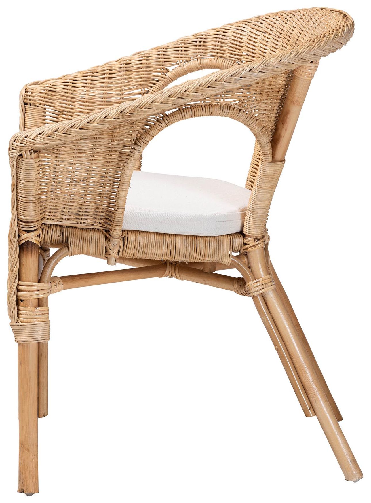 Image 4 bali & pari Abbey Modern Bohemian Natural Rattan Dining Chair more views