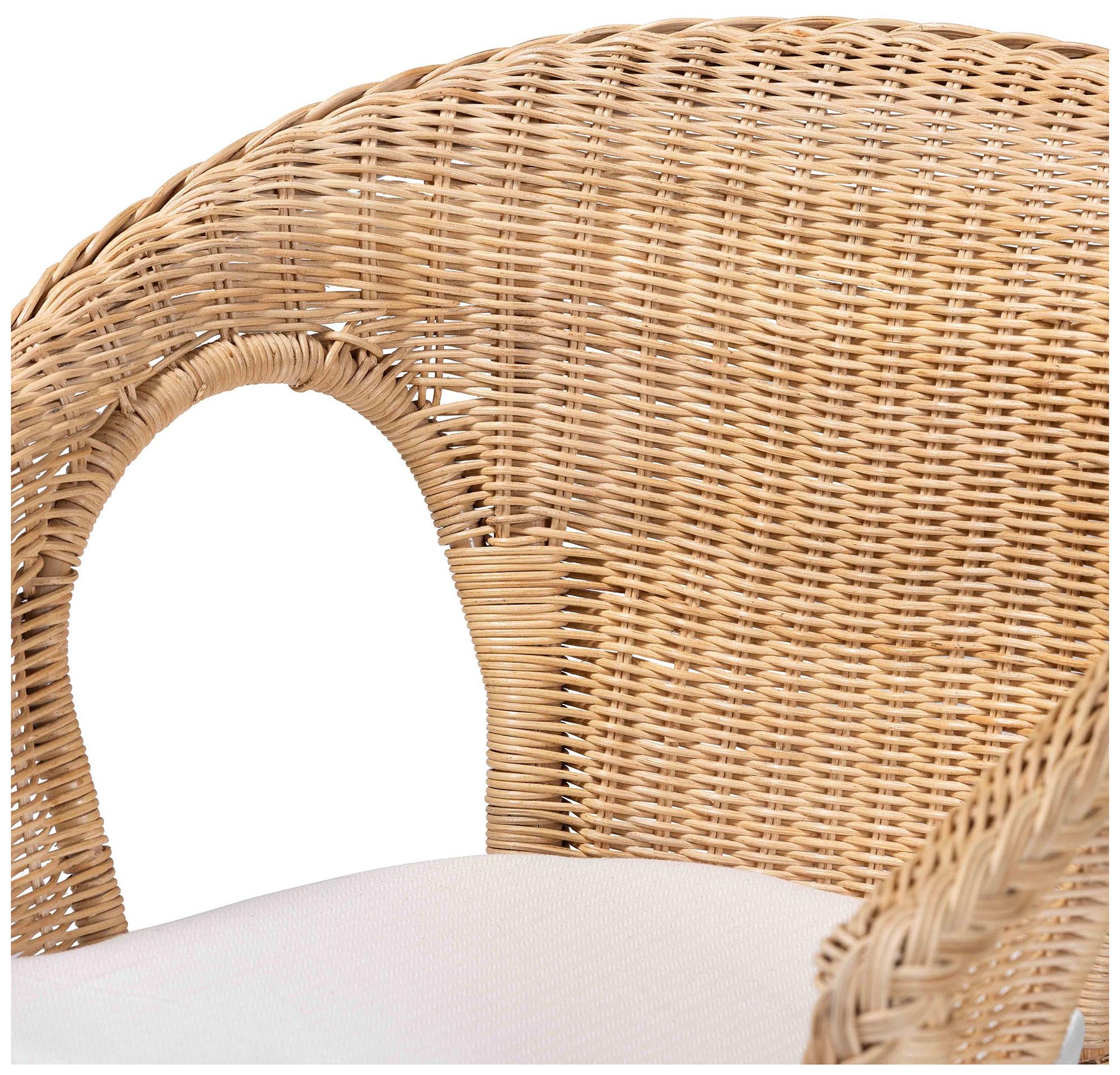 Image 6 bali & pari Abbey Modern Bohemian Natural Rattan Dining Chair more views