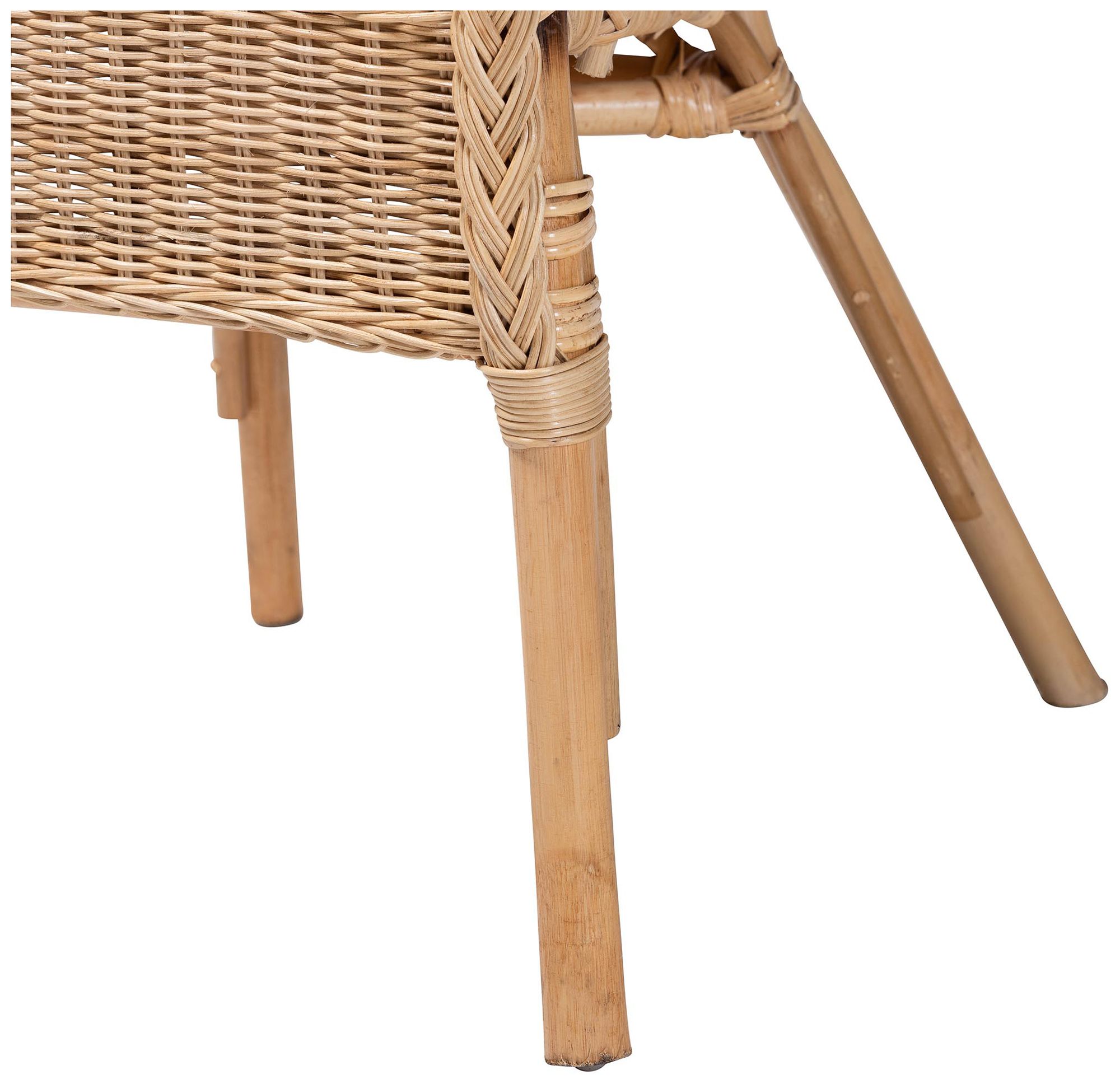 Image 7 bali & pari Abbey Modern Bohemian Natural Rattan Dining Chair more views