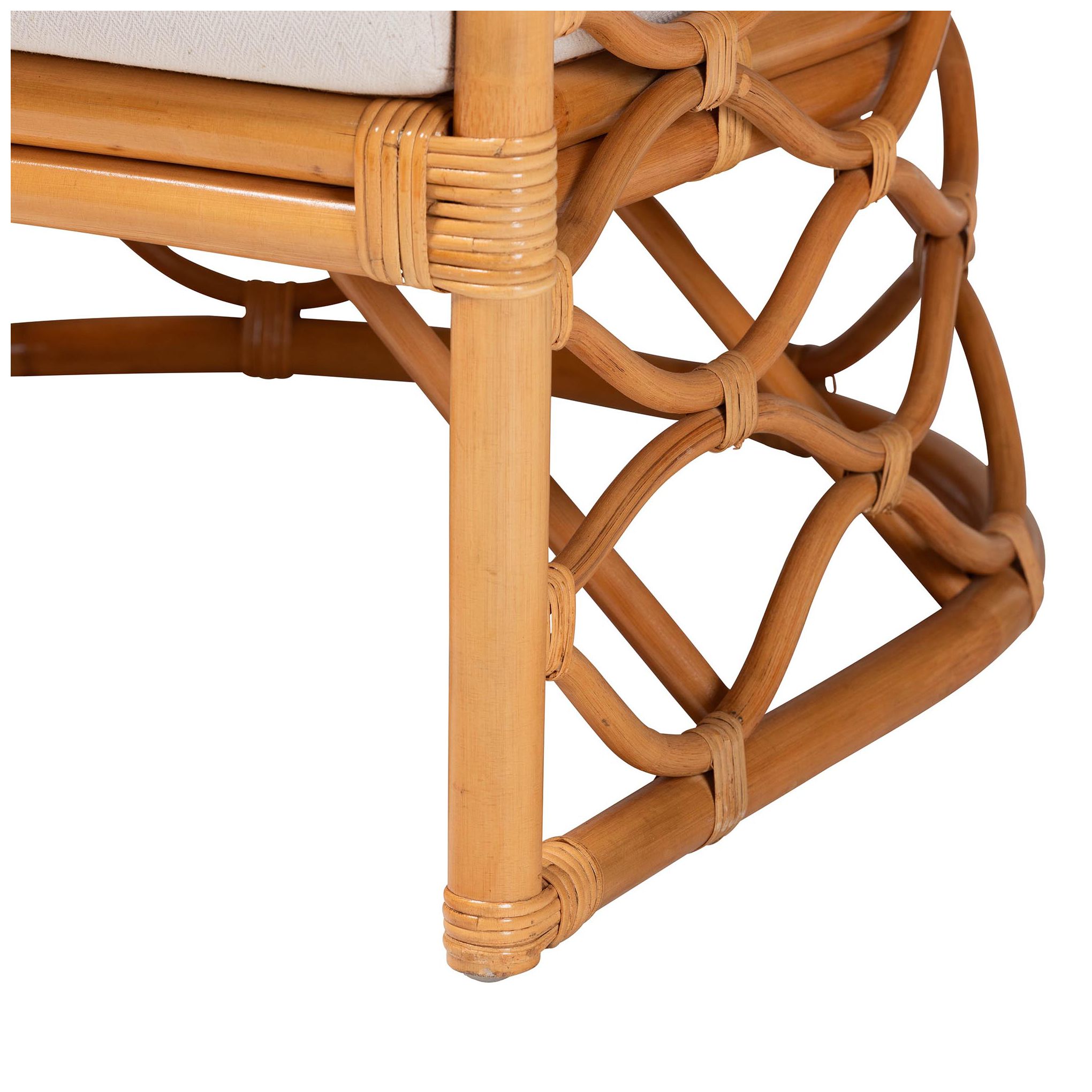 Image 7 bali & pari Acelynn Bohemian Light Honey Rattan Arm Chair more views