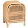 bali & pari Adrika Bohemian Natural Rattan 2-Drawer Nightstand