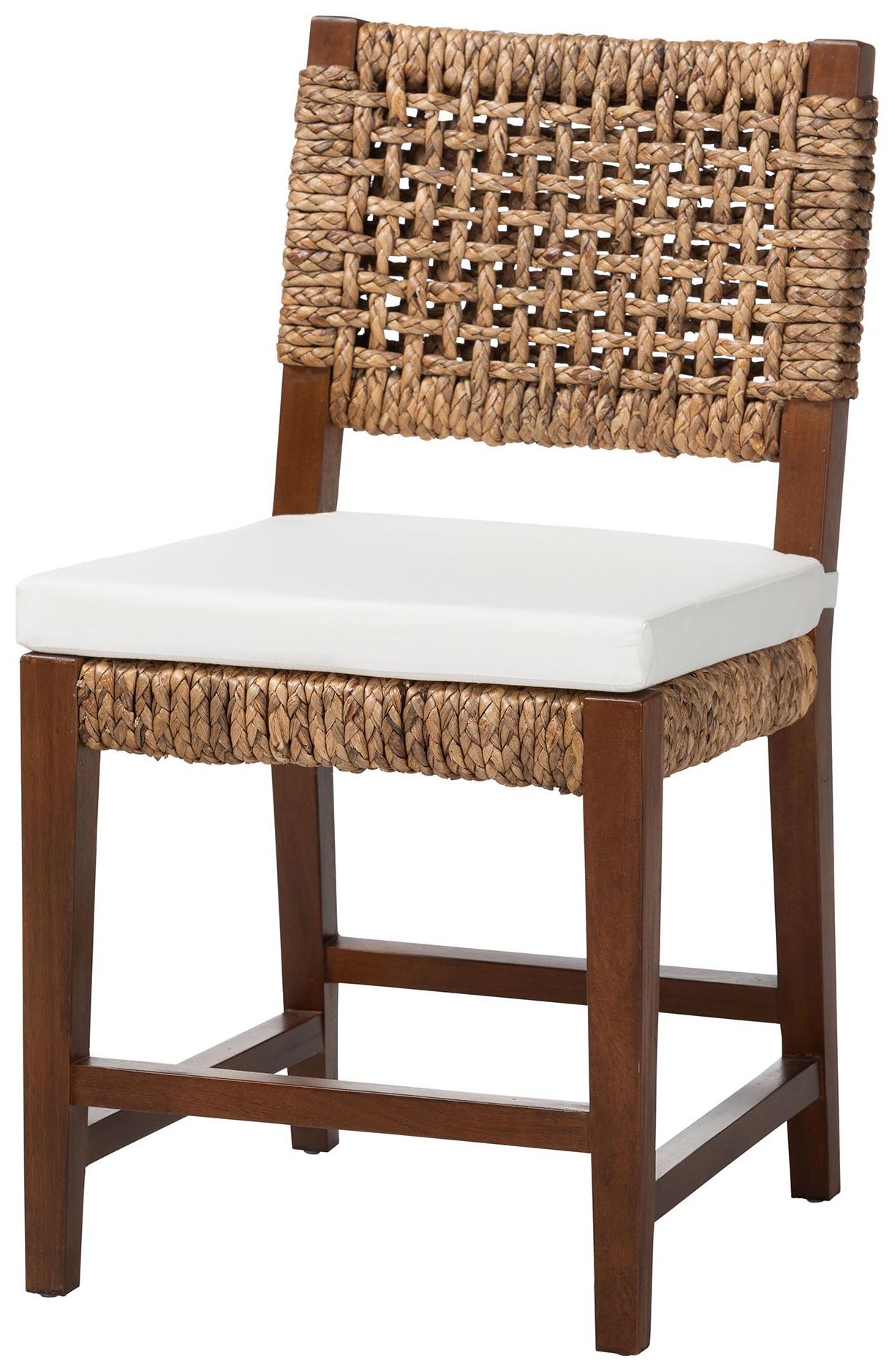 Image 2 bali & pari Alise Handwoven Seagrass Dining Chair with Mahogany Wood Fr
