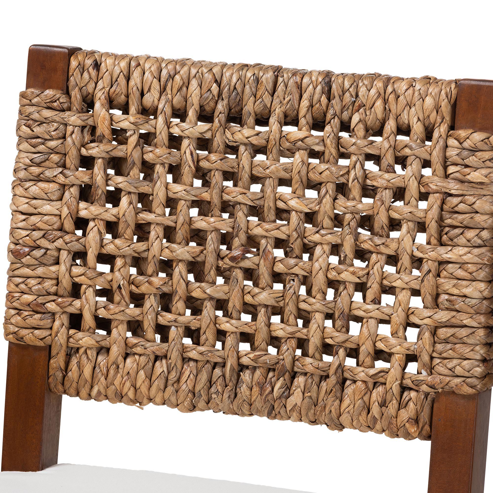 Image 4 bali & pari Alise Handwoven Seagrass Dining Chair with Mahogany Wood Fr more views