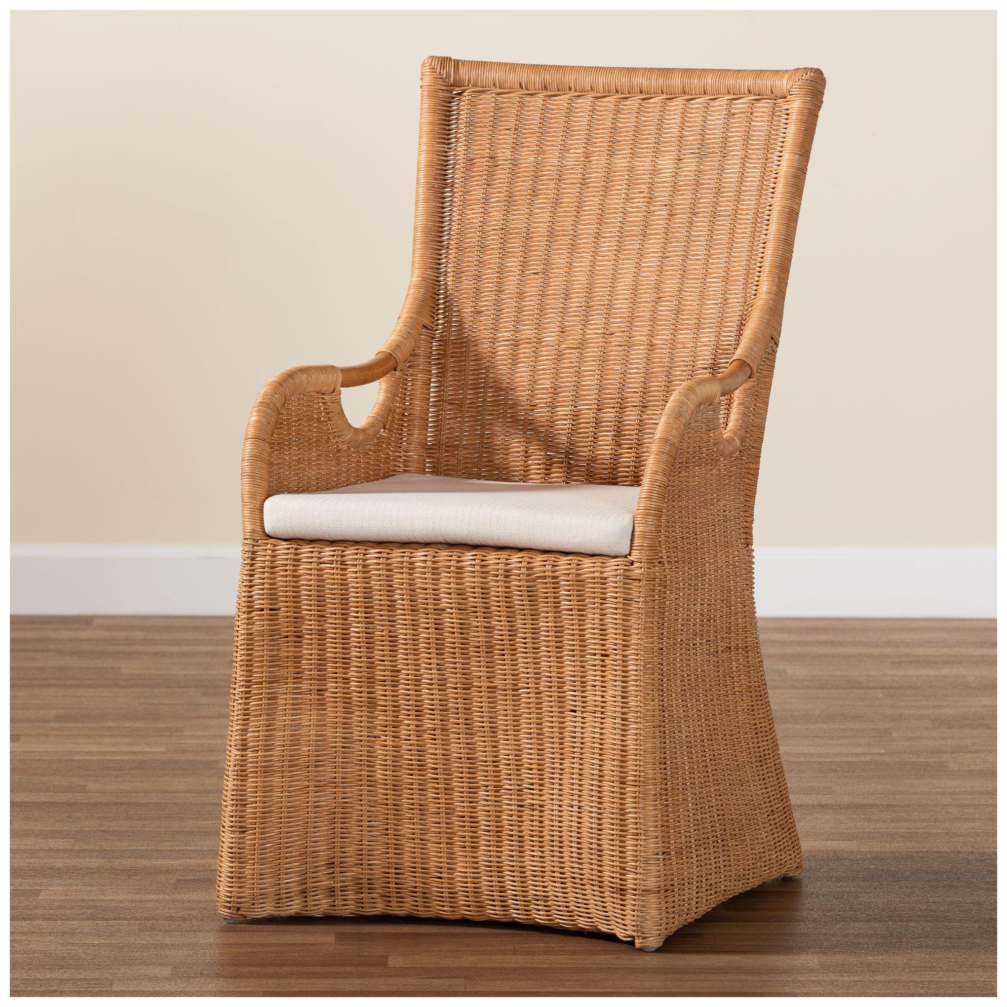 bali & pari Amsterdam Bohemian Light Honey Rattan Dining Chair