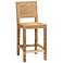 bali & pari Anfield Modern Natural Seagrass and Mahogany Wood Counter S