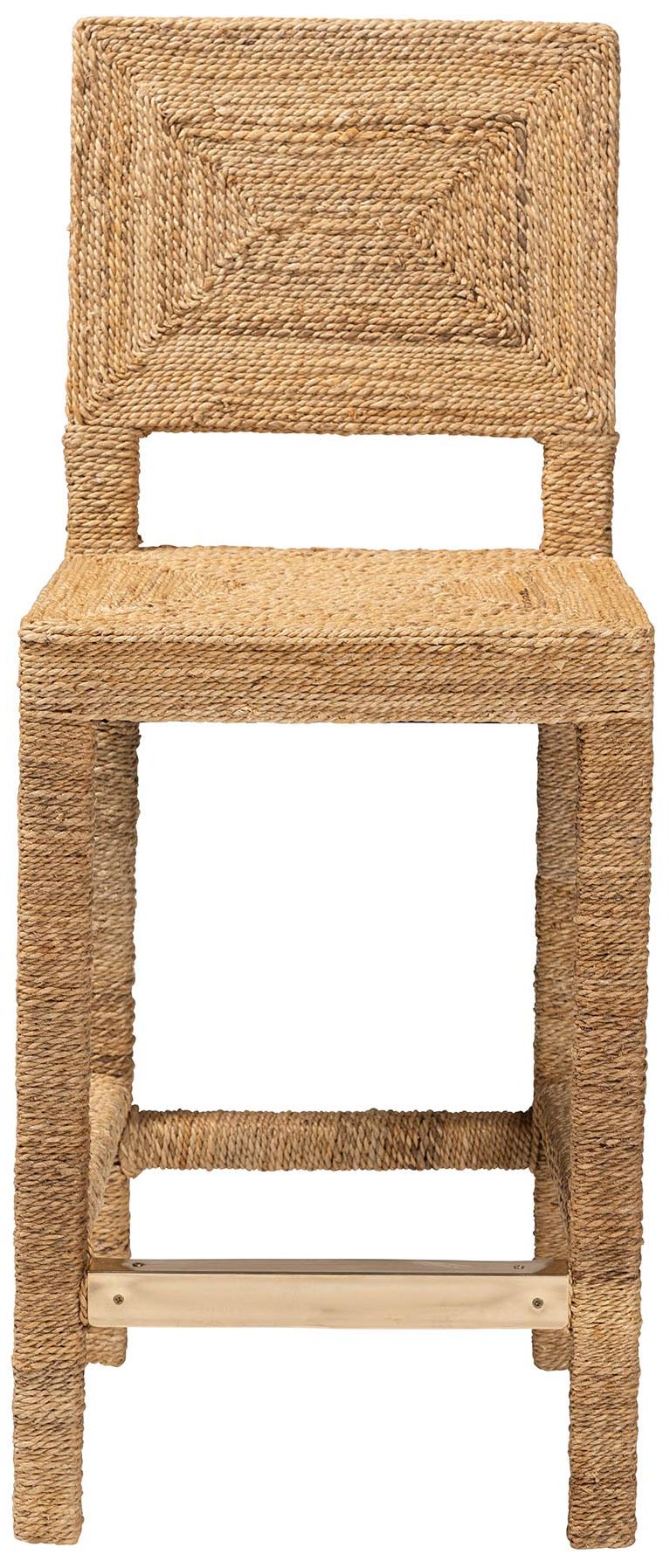 Image 3 bali & pari Anfield Modern Natural Seagrass and Mahogany Wood Counter S more views