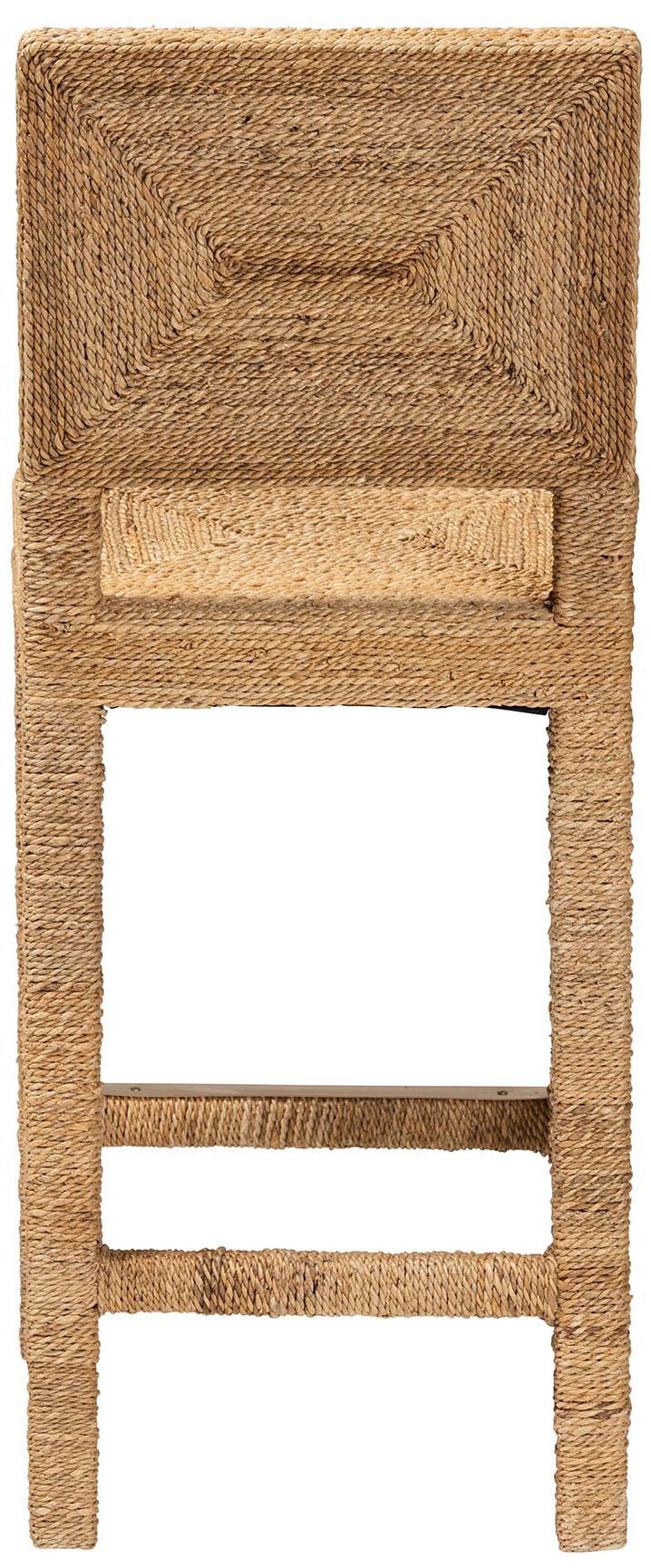 Image 5 bali & pari Anfield Modern Natural Seagrass and Mahogany Wood Counter S more views