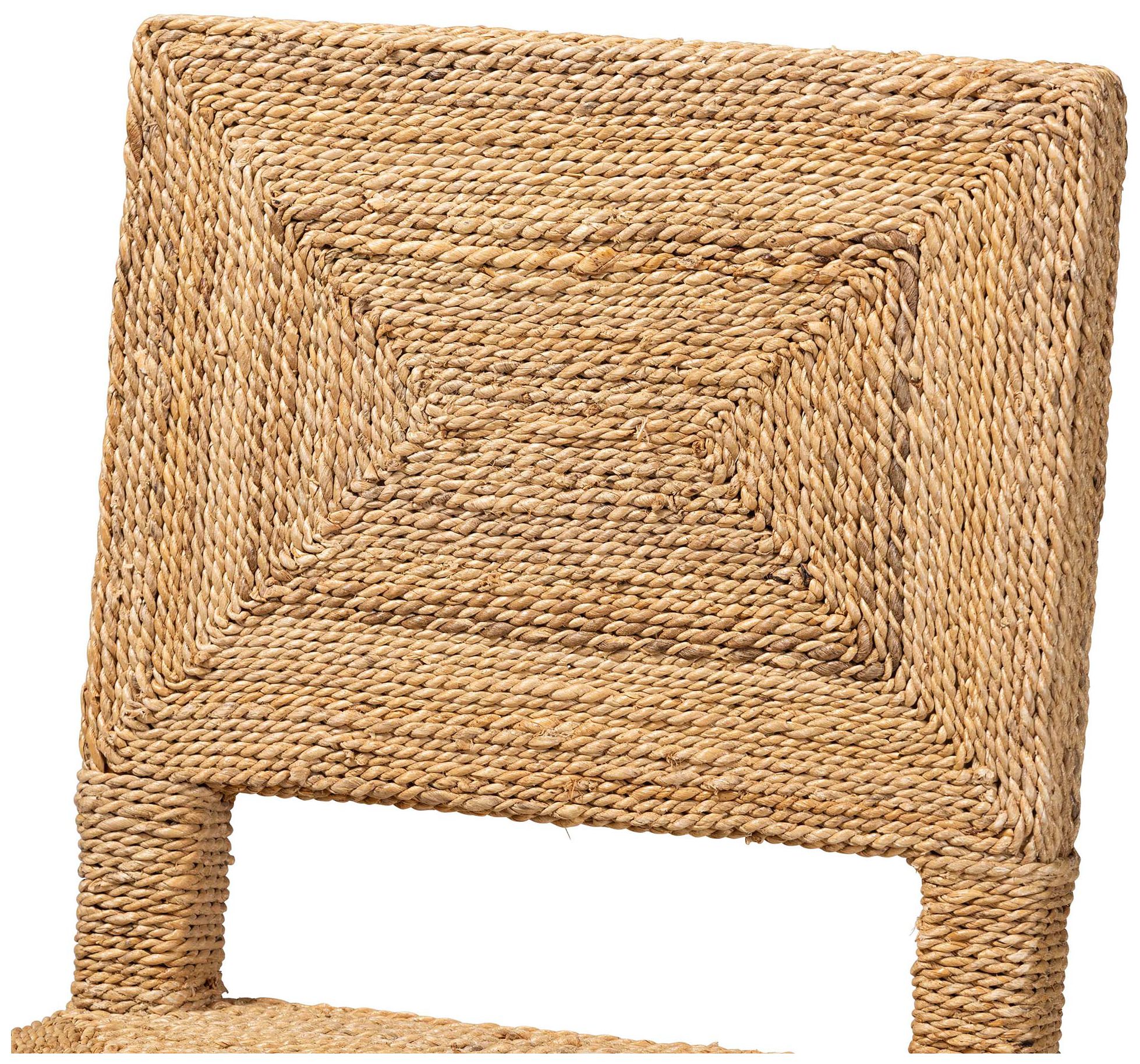 Image 6 bali & pari Anfield Modern Natural Seagrass and Mahogany Wood Counter S more views