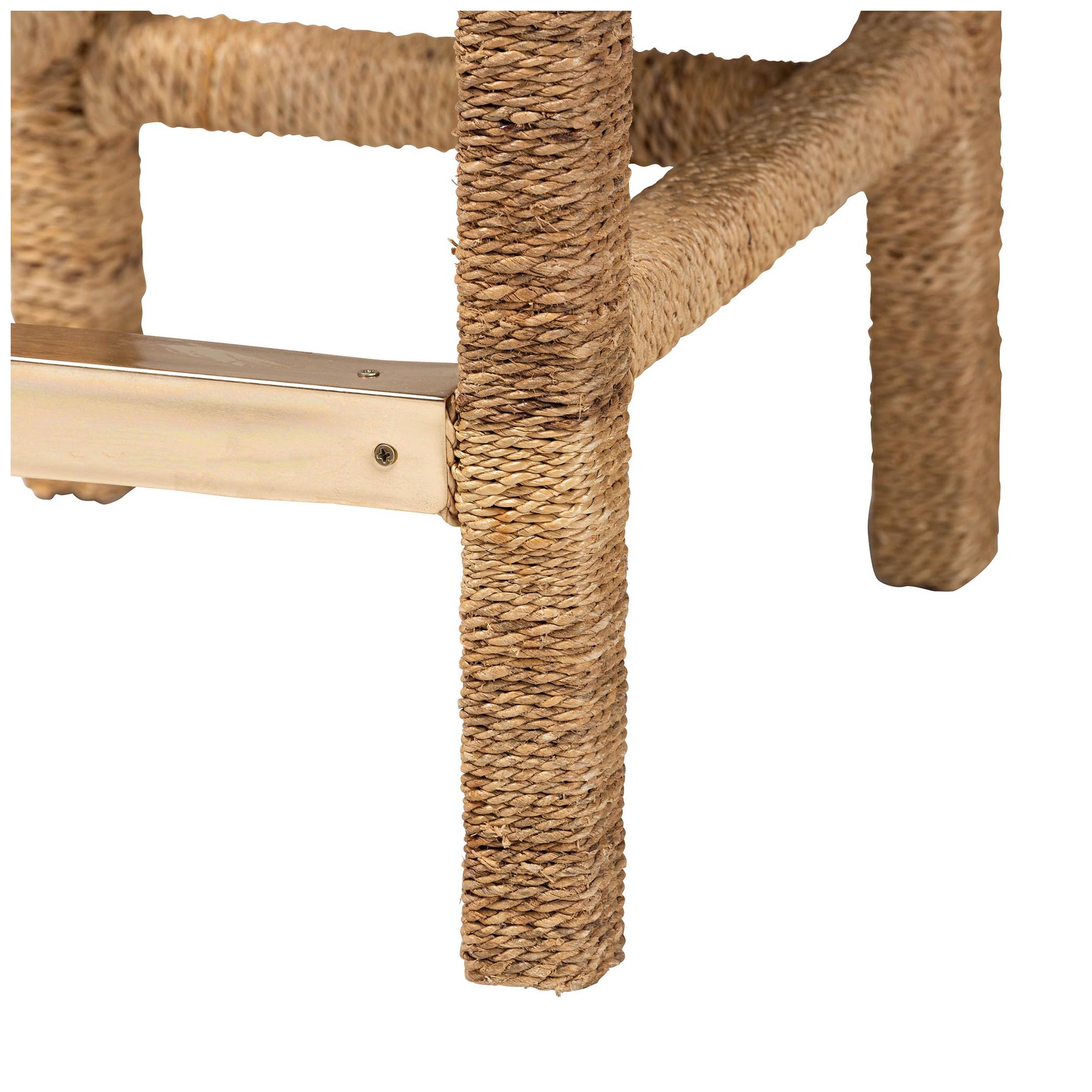 Image 7 bali & pari Anfield Modern Natural Seagrass and Mahogany Wood Counter S more views