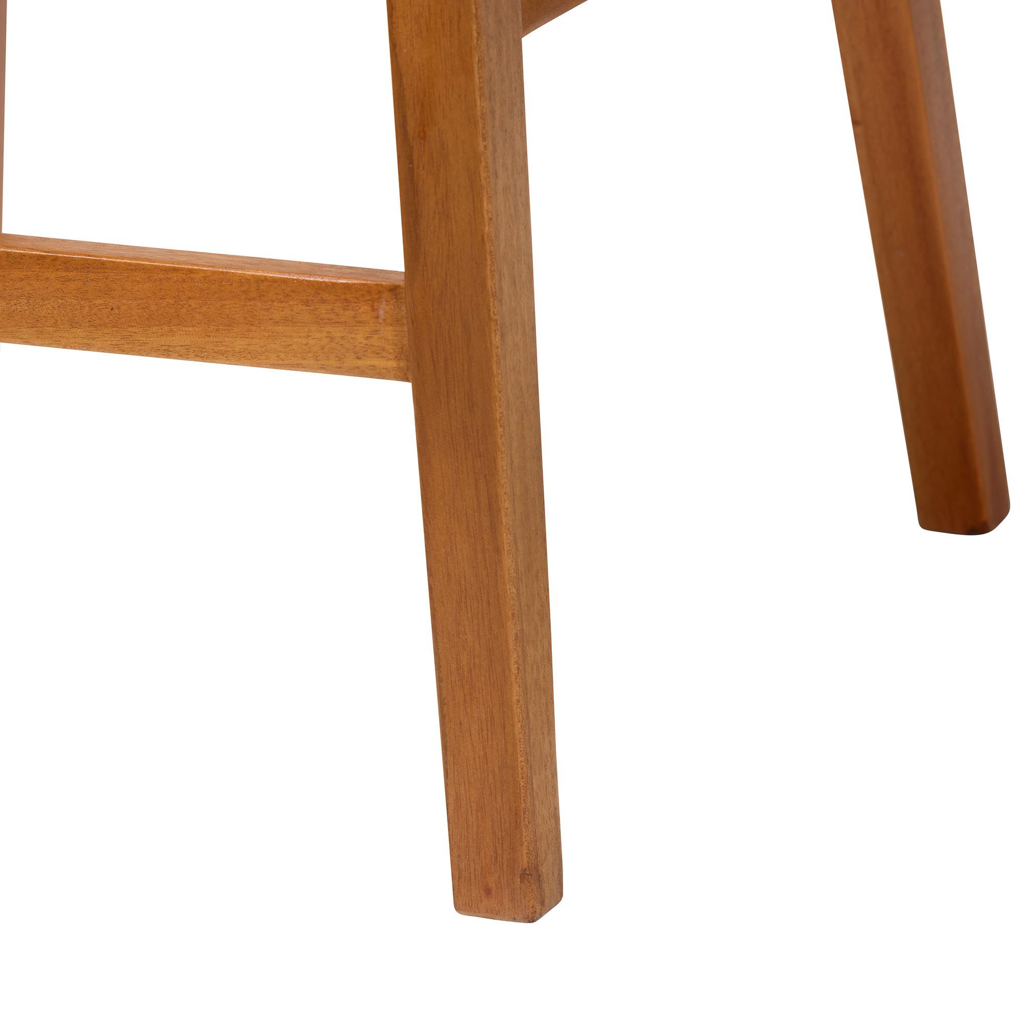 Image 4 bali & pari Asgart Bohemian Seagrass and Mahogany Wood Bar Stool more views