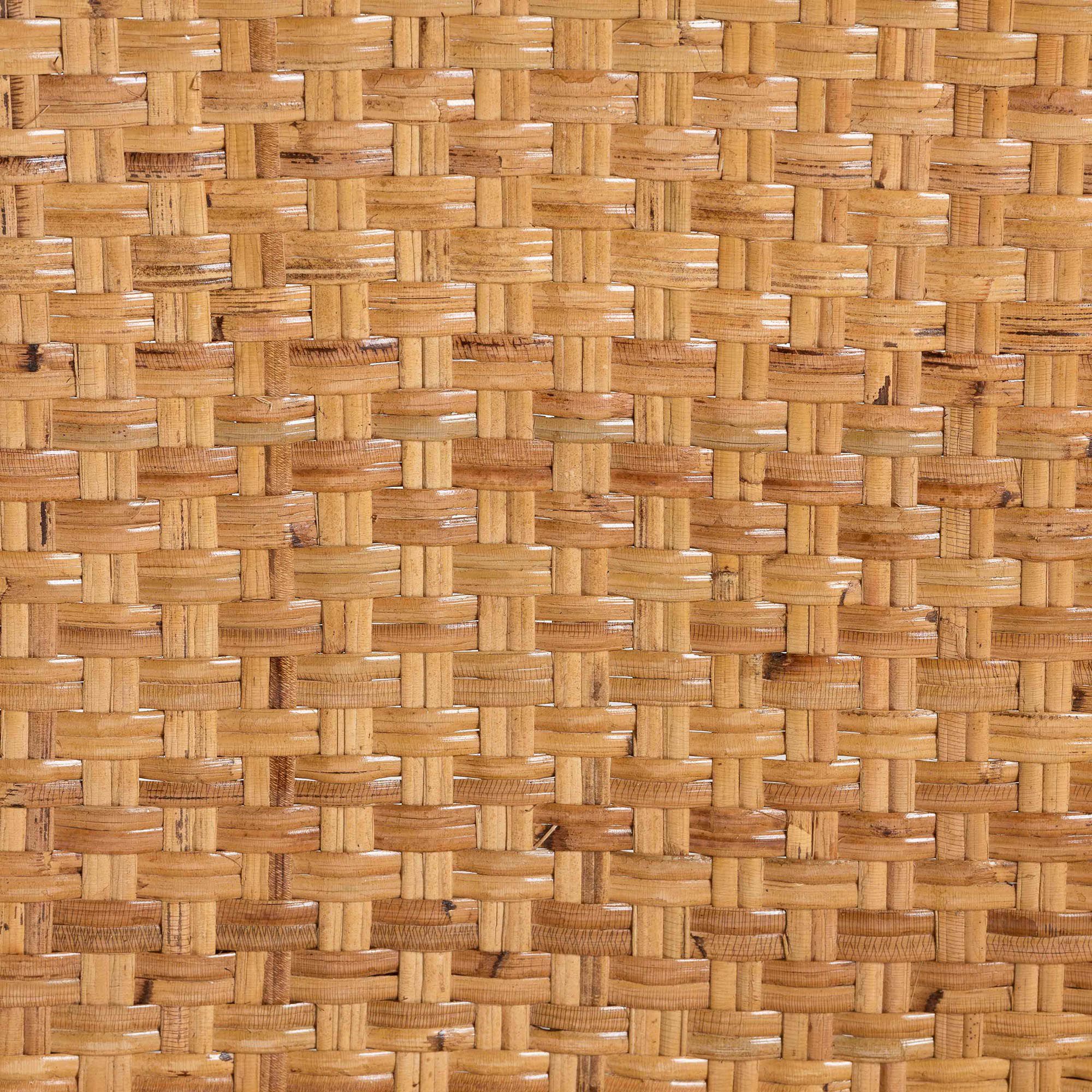 bali &amp; pari Asgart Bohemian Seagrass and Mahogany Wood Bar Stool