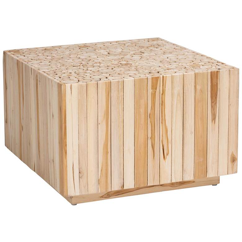 Image 1 bali & pari Augusta Teak Wood Coffee Table with Unique Repurposed Wood