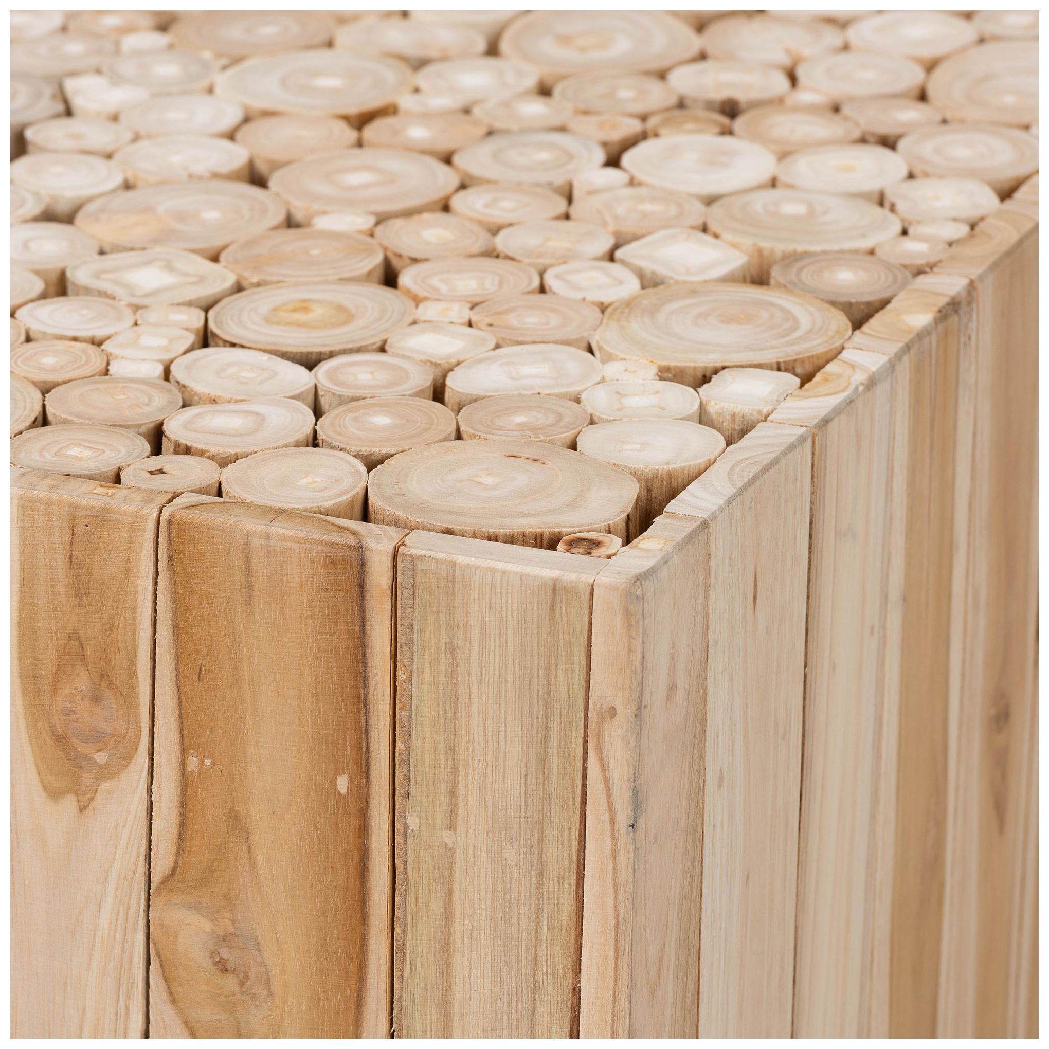 Image 3 bali & pari Augusta Teak Wood Coffee Table with Unique Repurposed Wood  more views