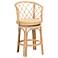 bali & pari Ayu Bohemian Light Honey Rattan Swivel Counter Stool